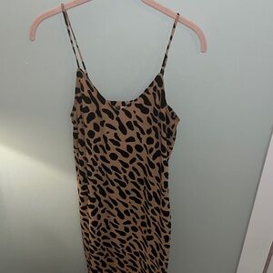 Leopard Print Midi Dress